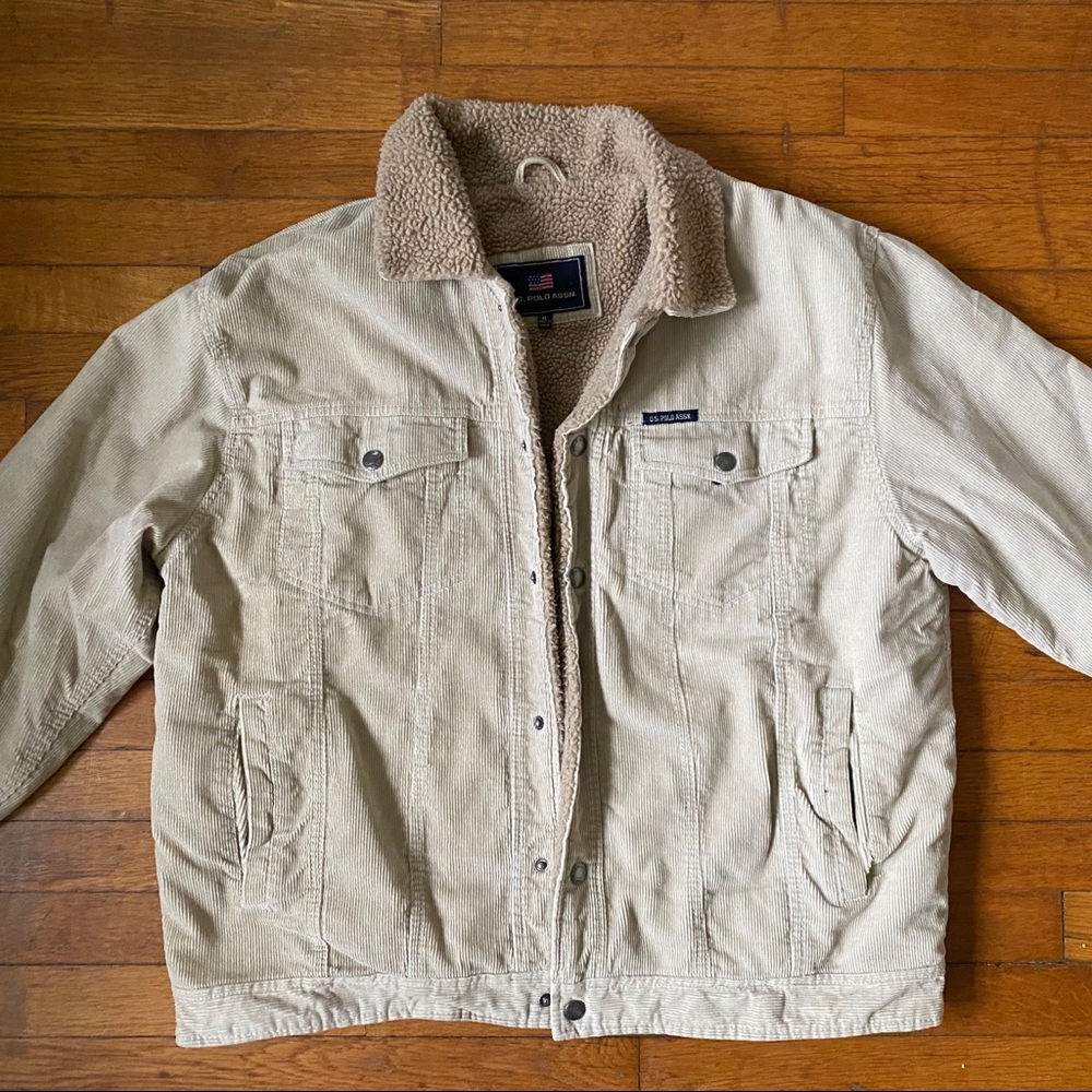 Vintage U.S. Polo Assn. Corduroy Sherpa Jacket